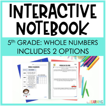 Preview of 5th Grade Math Interactive Notebook - Whole Numbers