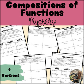 Preview of Compositions of Functions Mystery Activity