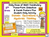 Operations in Algebraic Thinking Math Word WallPosters and