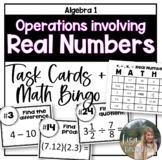 Operations involving Real Numbers - Task Cards and Math Bi