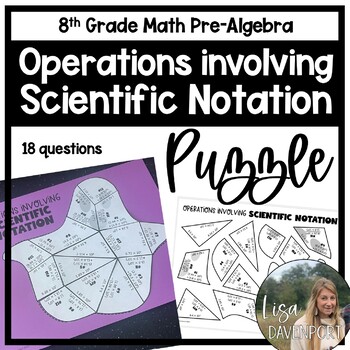 Preview of Operations involving Scientific Notation - Pre Algebra Halloween Activity