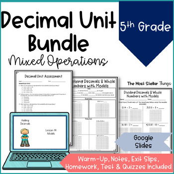 Preview of Operations with Decimals Unit - BUNDLE!