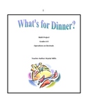 Operations on Decimals: What's For Dinner? Math Project Gr