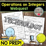 Operations on Integers Webquest Math