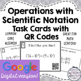 Operations w/ Scientific Notation Task Cards GOOGLE Slide 