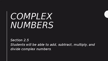 Preview of Operations with Complex Numbers