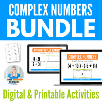 Preview of Operations with Complex Numbers Bundle Digital & Printable Activities