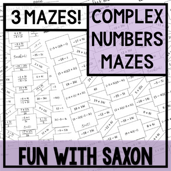 Preview of Operations with Complex Numbers (Multiplication and Division) Mazes!
