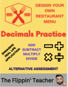 Preview of Operations with Decimals Bundle PBL Anchor Chart Poster Activity