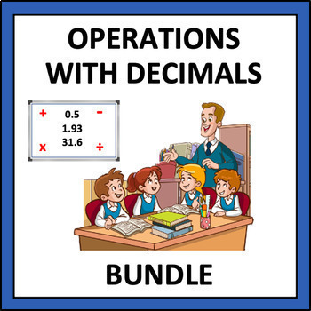 Preview of Operations With Decimals Bundle - instruction and practice