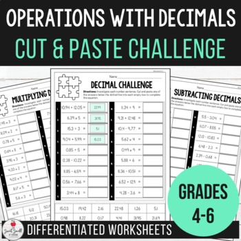 Preview of Operations with Decimals - Differentiated Worksheets