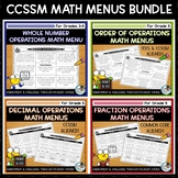 Rational Number Operations Projects | Editable Math Menus 