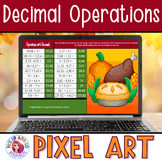 Decimal Operations Thanksgiving Fall 5th Grade Math Pixel 