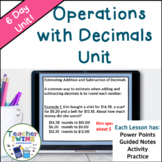 Operations with Decimals Unit - Add, Subtract, Multiply an