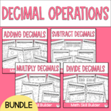 Operations with Decimals Worksheet BUNDLE