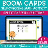 Operations with Fractions Boom Cards | 4th Grade Math Revi