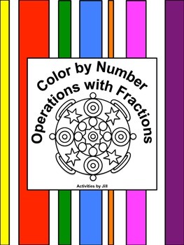 Preview of Operations with Fractions Color by Number (Distance Learning)