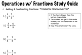 Operations with Fractions Study Guide