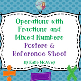 Operations with Fractions and Mixed Numbers Posters & Refe