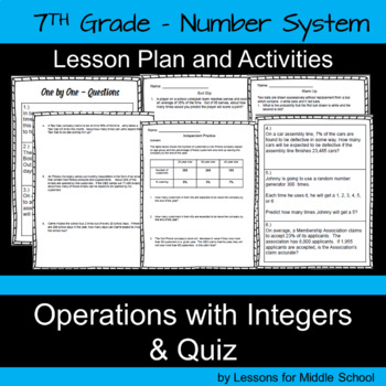 Preview of Operations with Integers – 7th Grade Number System