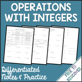 Integer Operations Notes and Practice