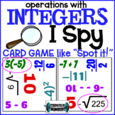 Operations with Integers "I Spy" Bingo or Spot it! - like 