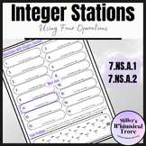Operations with Integers Stations