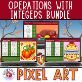 Operations with Integers Thanksgiving and Fall Math Pixel 