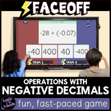 Operations with Negative Decimals Game - Digital Math Revi