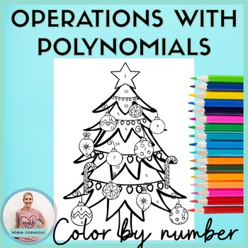 Preview of Operations with Polynomials Color by Number Activity for Algebra 2