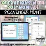 Operations with Polynomials Scavenger Hunt Activity