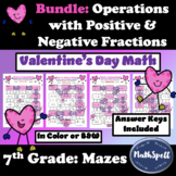 Operations with Positive & Negative Fractions MAZES - Vale