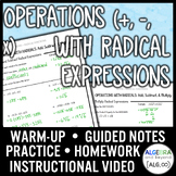 Operations with Radical Expressions Lesson | Warm-Up | Gui