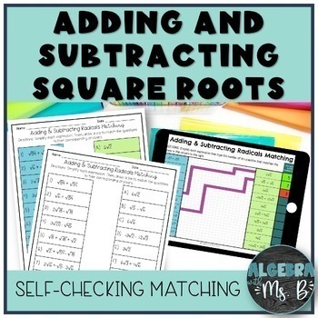 Preview of Operations with Radicals Activity Adding & Subtracting Square Root Expressions