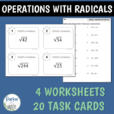 Operations with Radicals WORKSHEETS AND TASK CARDS