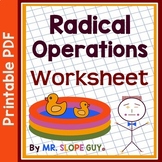 Radicals Operations Worksheet