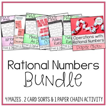Preview of Operations with Rational Numbers Bundle