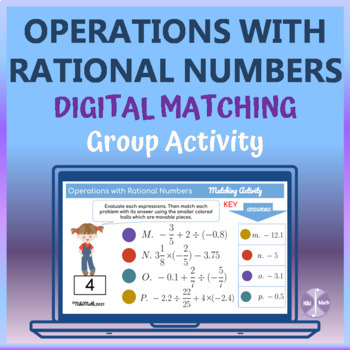 Preview of Operations with Rational Numbers - Challenging (Group) Matching Activity