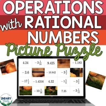 Preview of Operations with Rational Numbers Digital Picture Puzzle