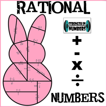 Preview of Operations with Rational Numbers Easter Peeps Bunny Puzzle