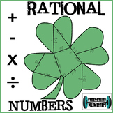 Operations with Rational Numbers St. Patrick's Day Shamroc