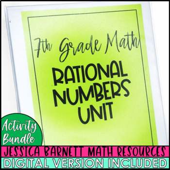 Preview of Operations with Rational Numbers Unit Bundle Worksheets Activities Guided Notes