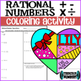 Operations with Rational Numbers Valentine's Day Heart Col