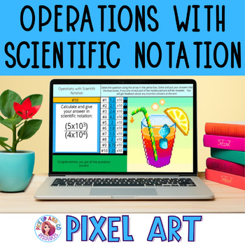 Preview of Operations with Scientific Notation Pixel Art Mystery Picture