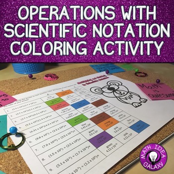 Preview of Operations with Scientific Notation Activity (Coloring Page)