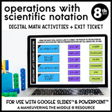 Operations with Scientific Notation Digital Math Activity 