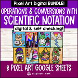 Operations with Scientific Notation Digital Pixel Art BUND