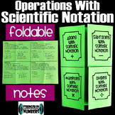 Operations with Scientific Notation Foldable Notes Interac