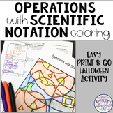Halloween Math Operations with Scientific Notation Colorin