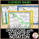 Operations with Scientific Notation Mazes 3 Differentiated Levels